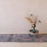 Grey runner rug - 410 x 78 cm