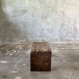 Low stool in old Asian monoxyl teak
