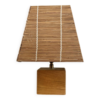 Cube wooden lamp