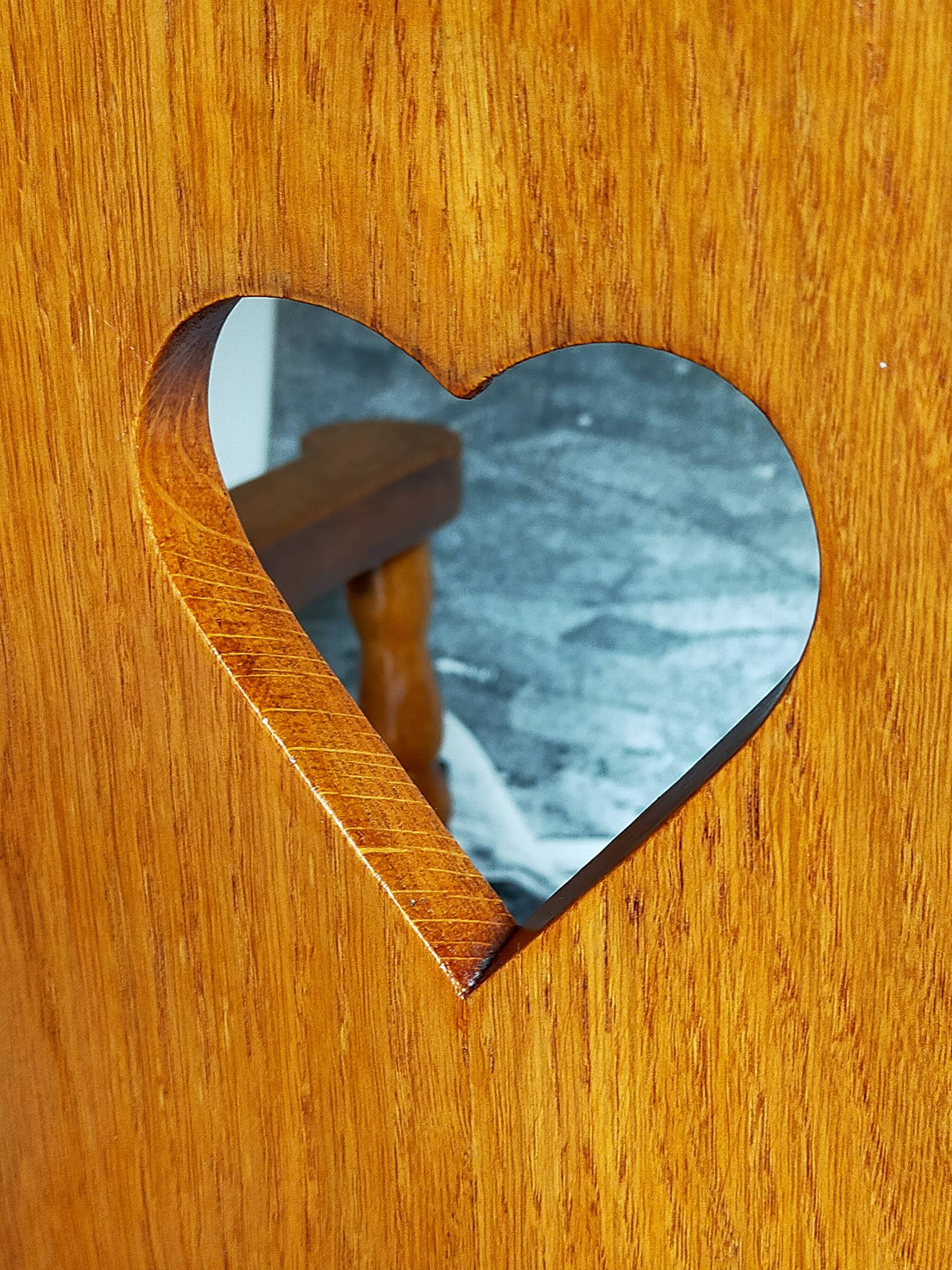 Art-popular armchair 50s in solid wood