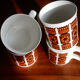 4 Staffordshire pottery ceramic mugs