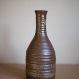 Vase en grès de l'abbaye de Fontgombault, vase décoratif, pot à fleurs, collection, 70's