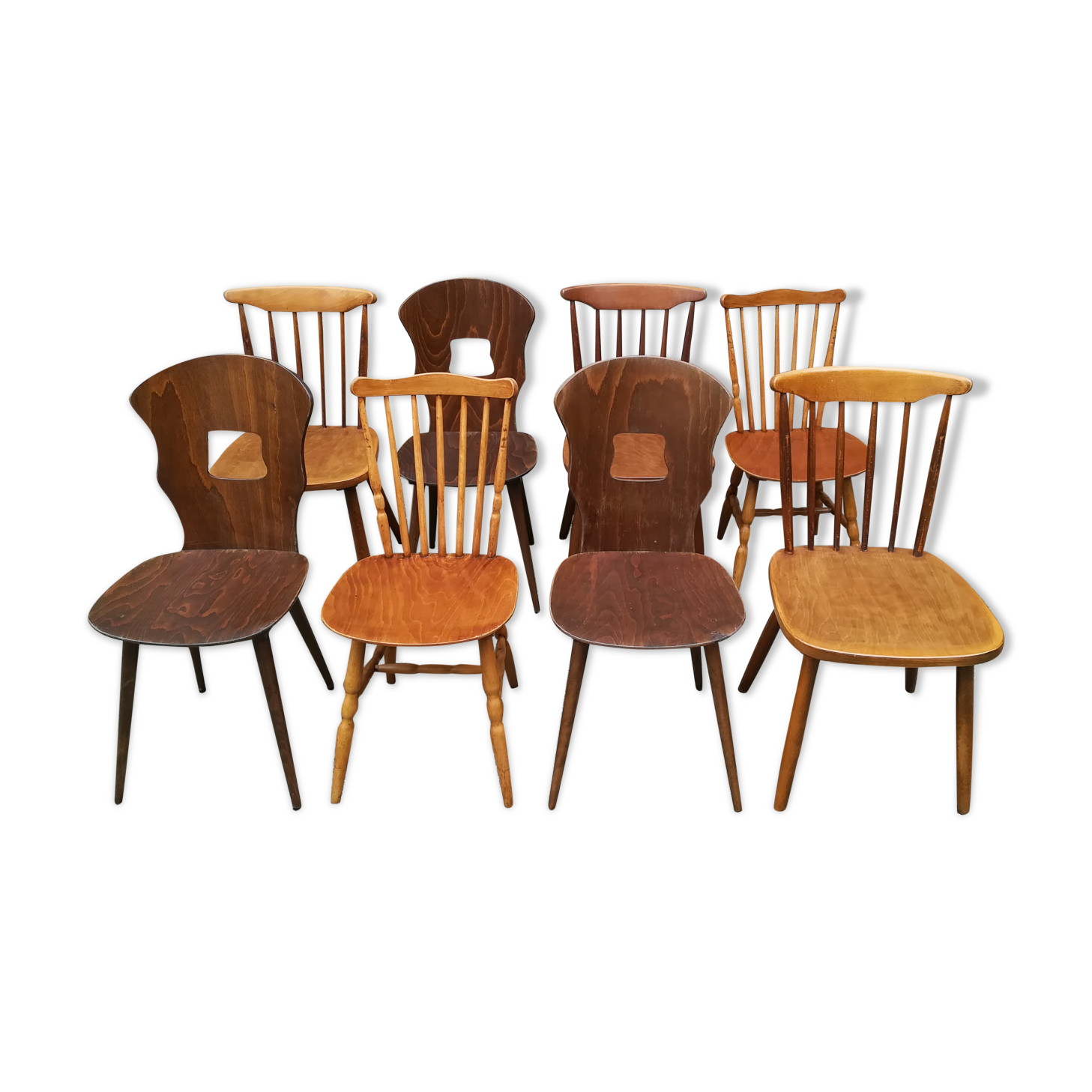 Set of 8 bistro chairs