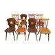 Lot de huit chaises bistrot depareillées