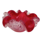 Coupe Vide-Poches Barovier Toso Murano 1950 Rouge Rubis
