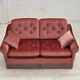 1980s, Scandinavian 2-seater sofa, pink furniture velour.