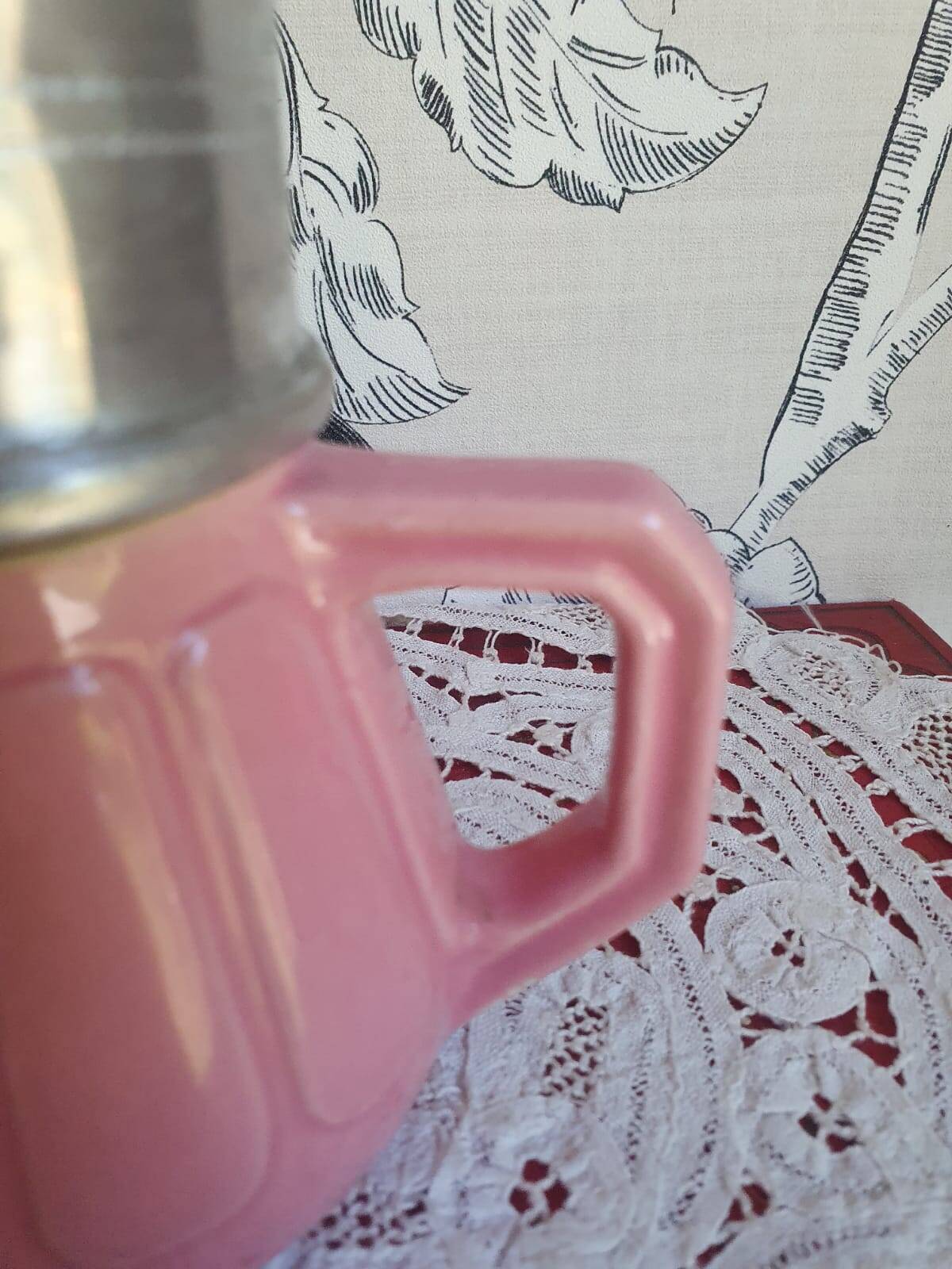 petite cafetière céramique rose