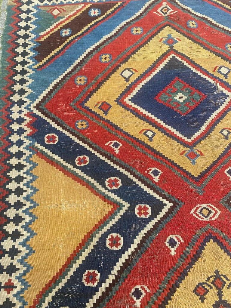 Kilim Qashqai ancient tribal 300x145 cm
