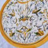 Vintage Italian raised plate in hand-painted ceramic.