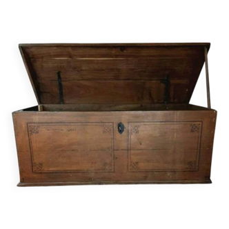 Très grand coffre en bois ancien (prix de liquidation) coffre au trésor