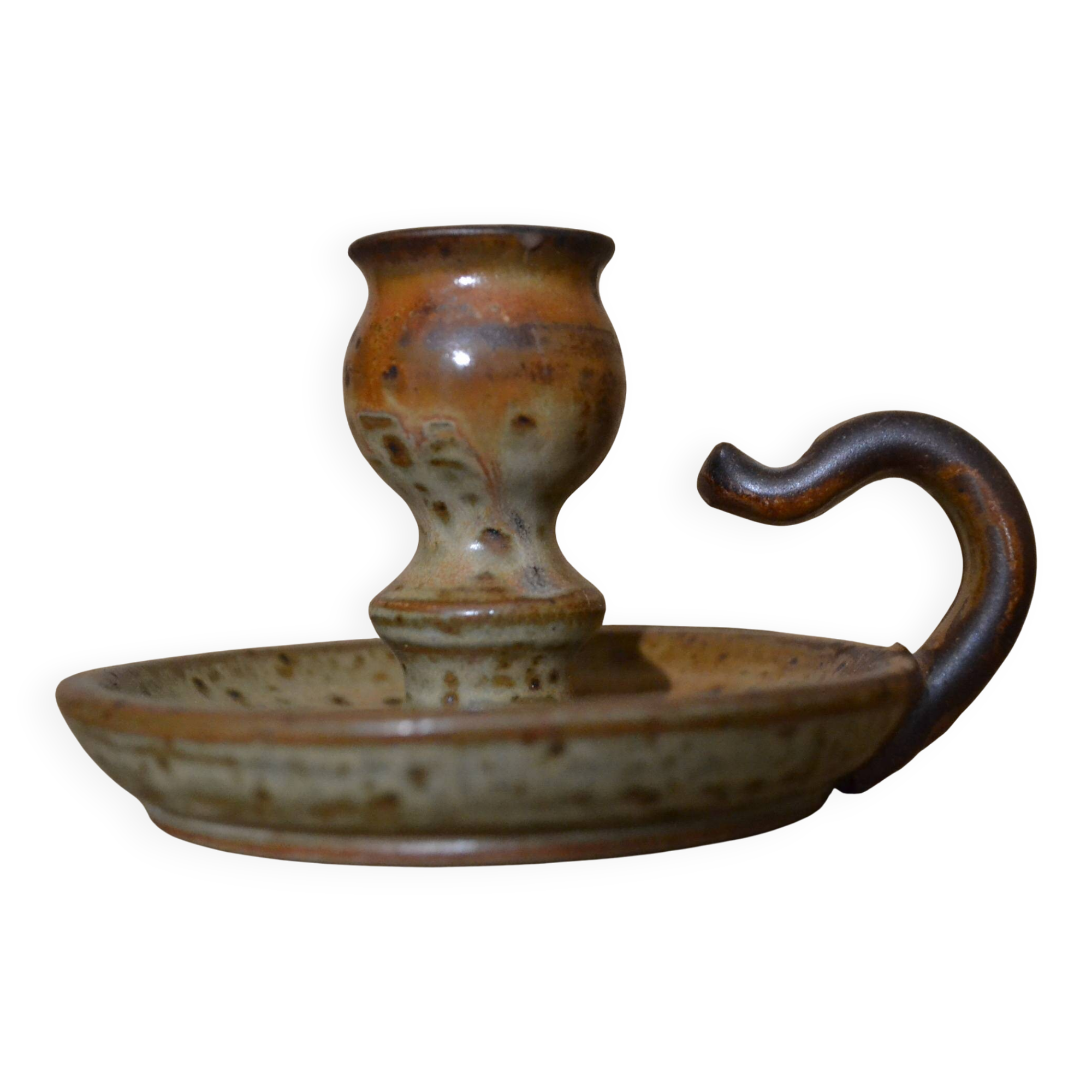 Stoneware candlestick