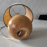 Wooden ball lamp