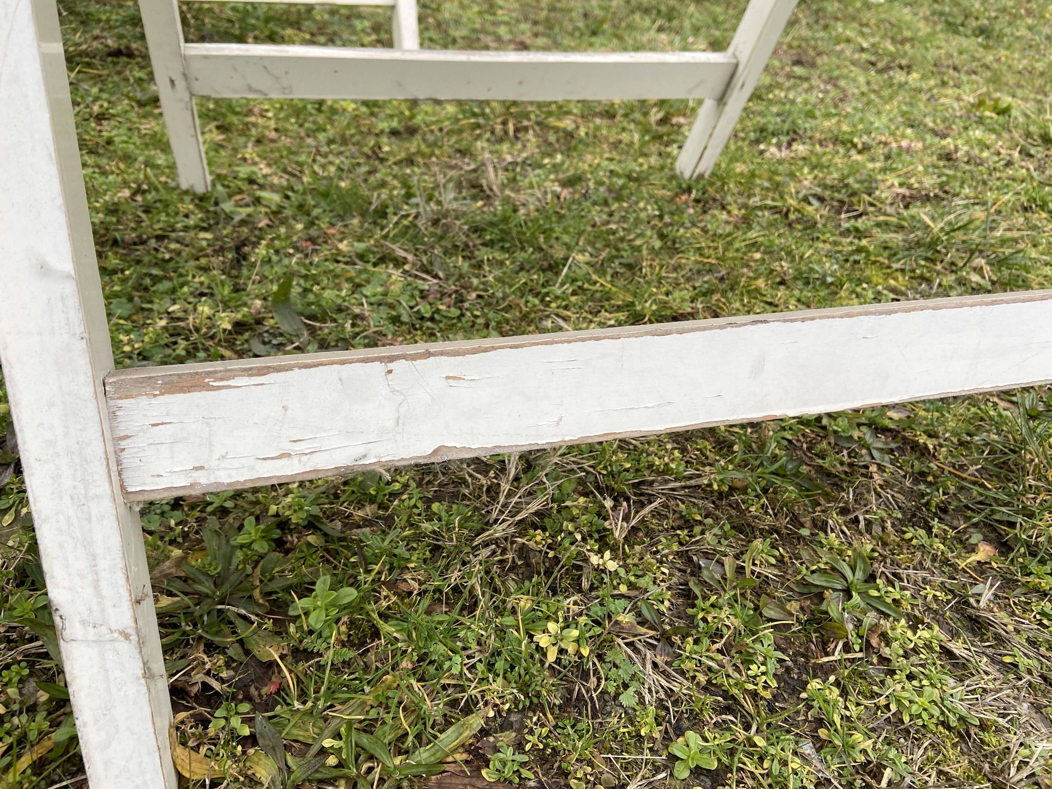 6 fauteuils de jardin bois vintage pliant