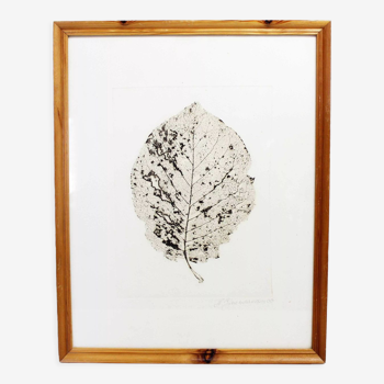 Gravure de feuille d'arbre