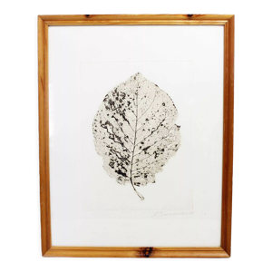 Gravure de feuille d'arbre