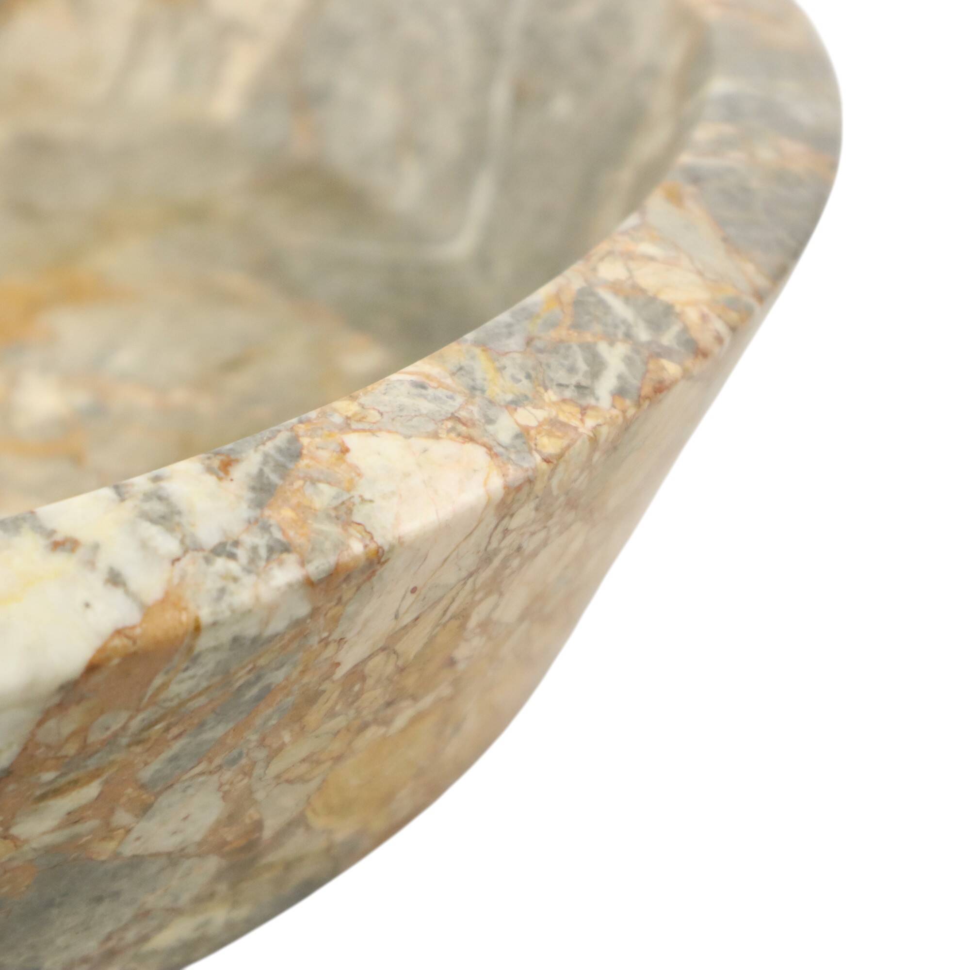 Heavy Large Marble Fruit Bowl XL Natural Stone 40cm