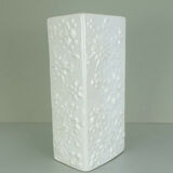 Vintage west german scheurich kosmos vase white glaze sputnik pattern model 263-31