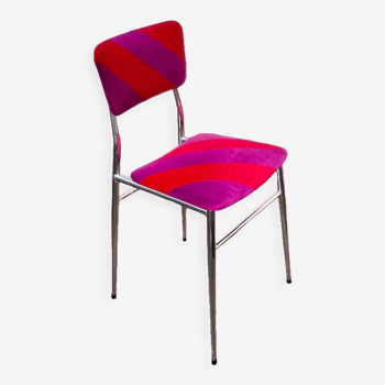 Chaise patchwork rouge/violet