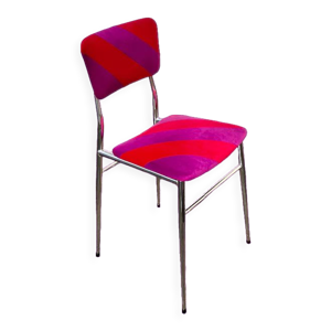 Chaise patchwork rouge/violet