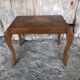 Coffee table wood marquetry tray and curved legs vintage