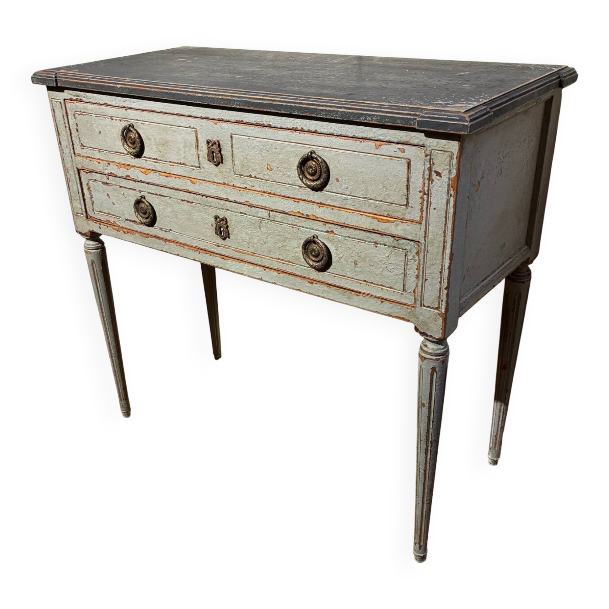 Old chest of drawers, console with 2 drawers