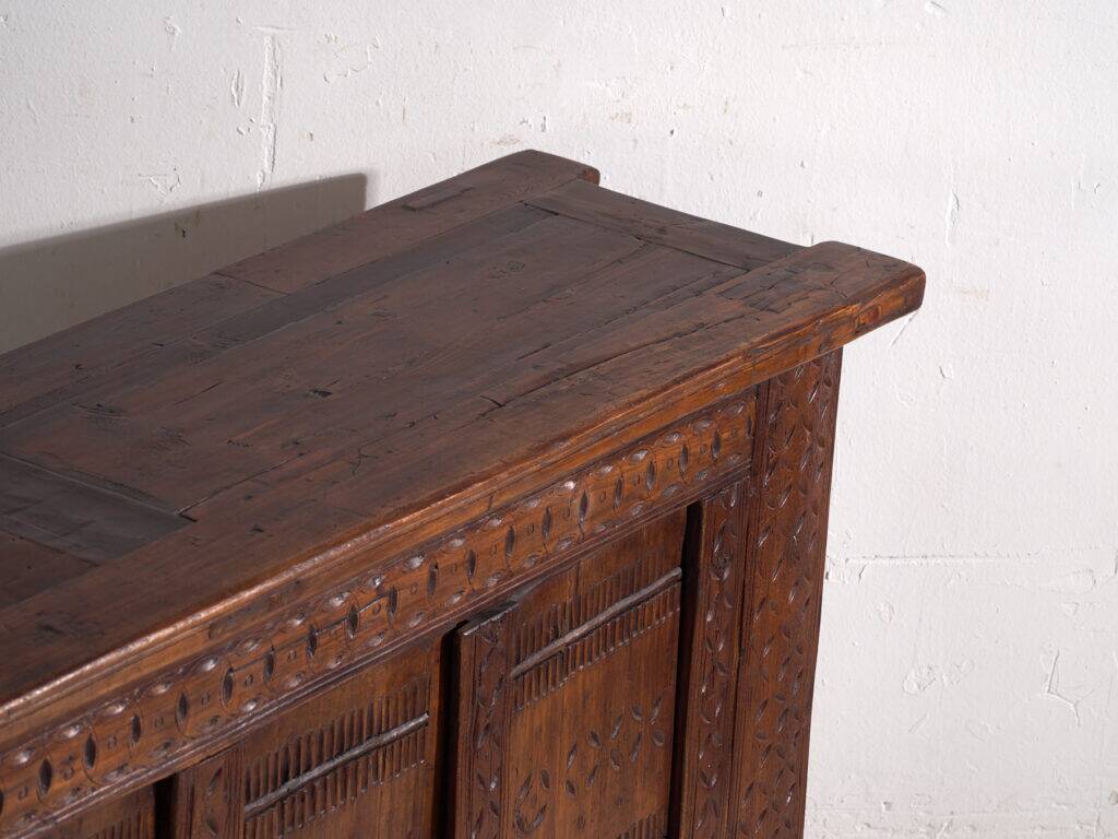 Antique carved pine wood buffet – Xinjiang, circa 1900