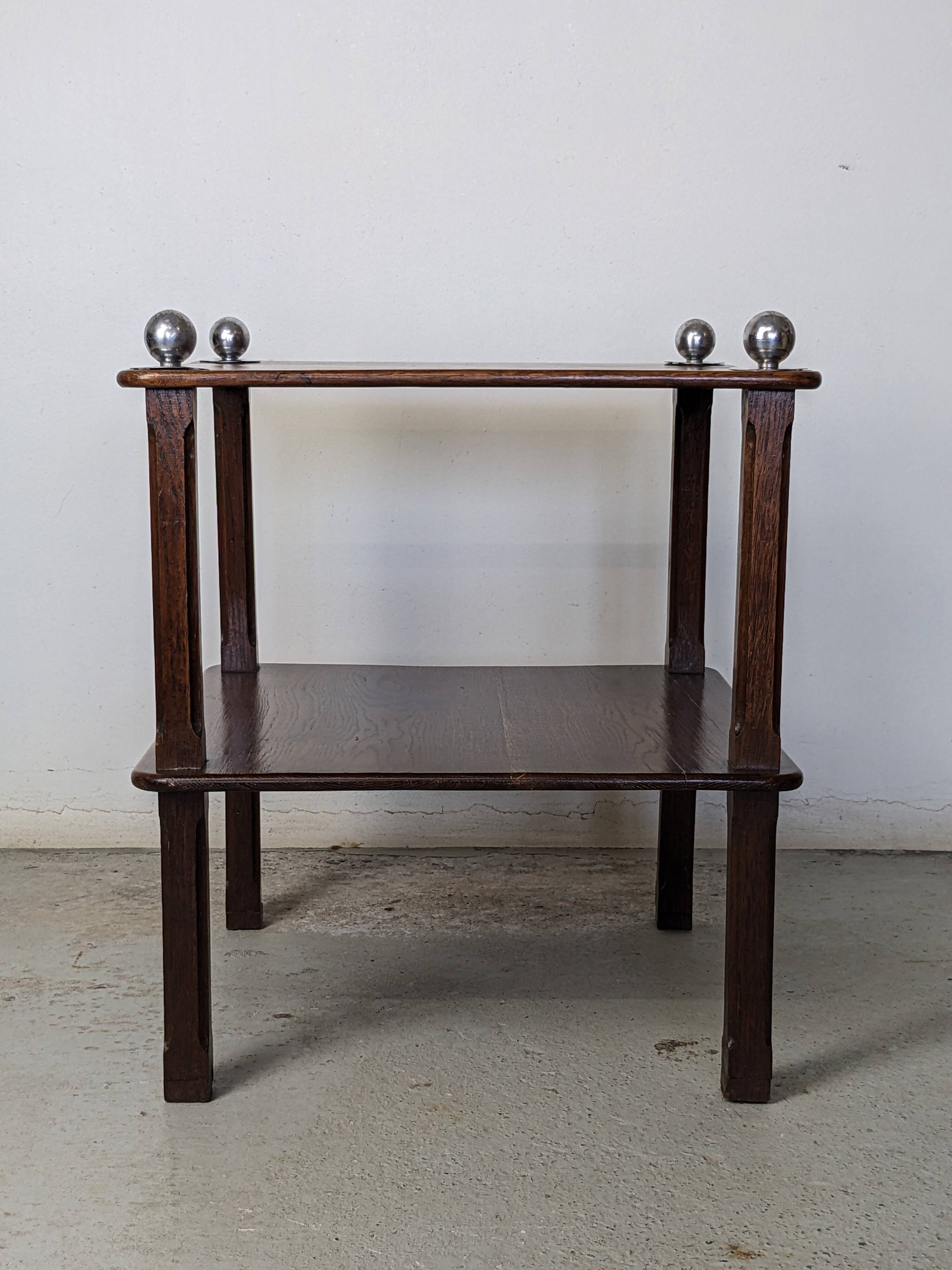 Art Deco oak side table - 1930s