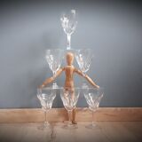 Set 6 crystal walking glasses