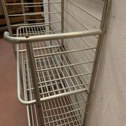 20th century curved aluminum bakery rack
