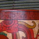Vase, painted wooden planter