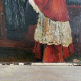 Old painting, church scene
