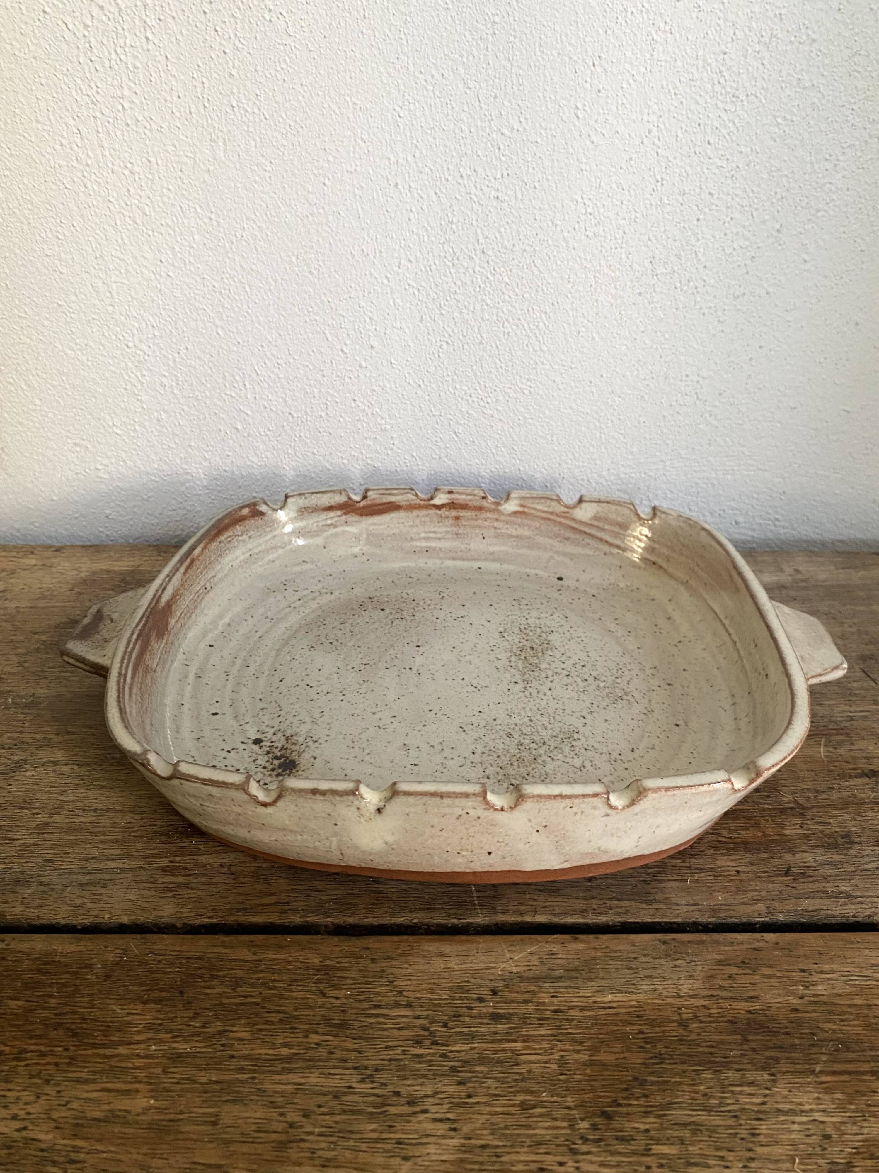 Glazed terracotta dish from the 1980s