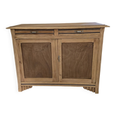 Buffet in Art Deco style, restored solid raw wood.