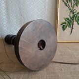 Turned wooden table lamp - vintage
