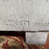 Cache-pot époque art déco en ciment signé « louis lonati dijon »