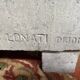 Art Deco period cement cache-pot signed "Louis Lonati Dijon"