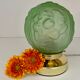 Vintage art deco globe table lamp in frosted glass