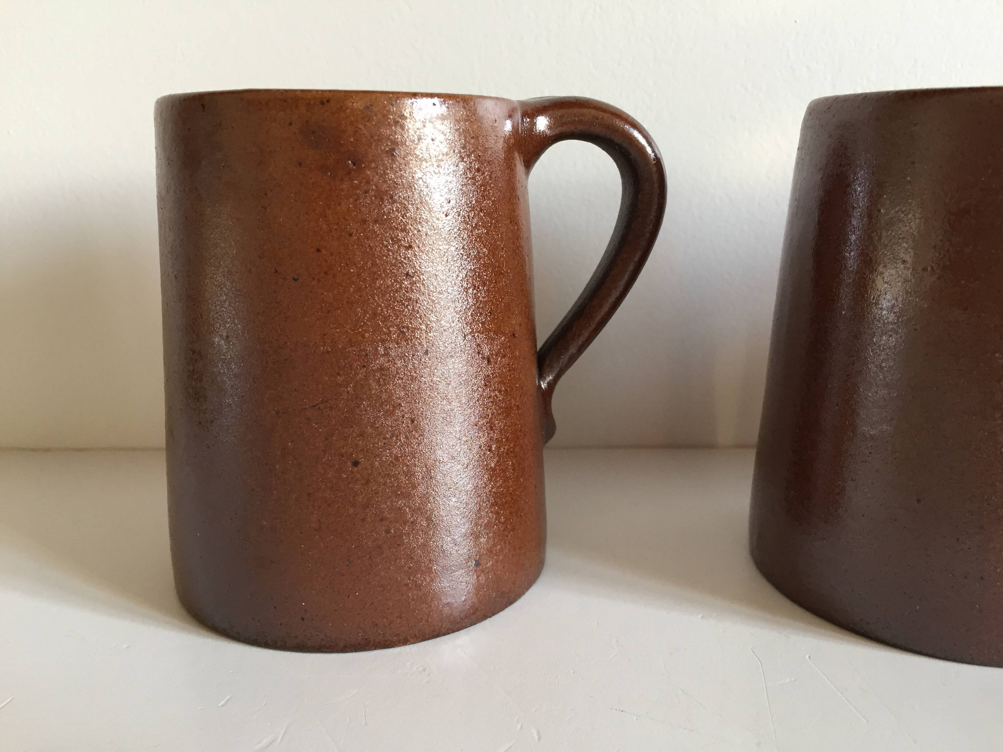 3 vintage marais stoneware mugs