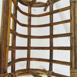 Bamboo rattan magazine rack 1960s