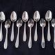 Set of 12 silver-plated coffee spoons SFAM Lancel model