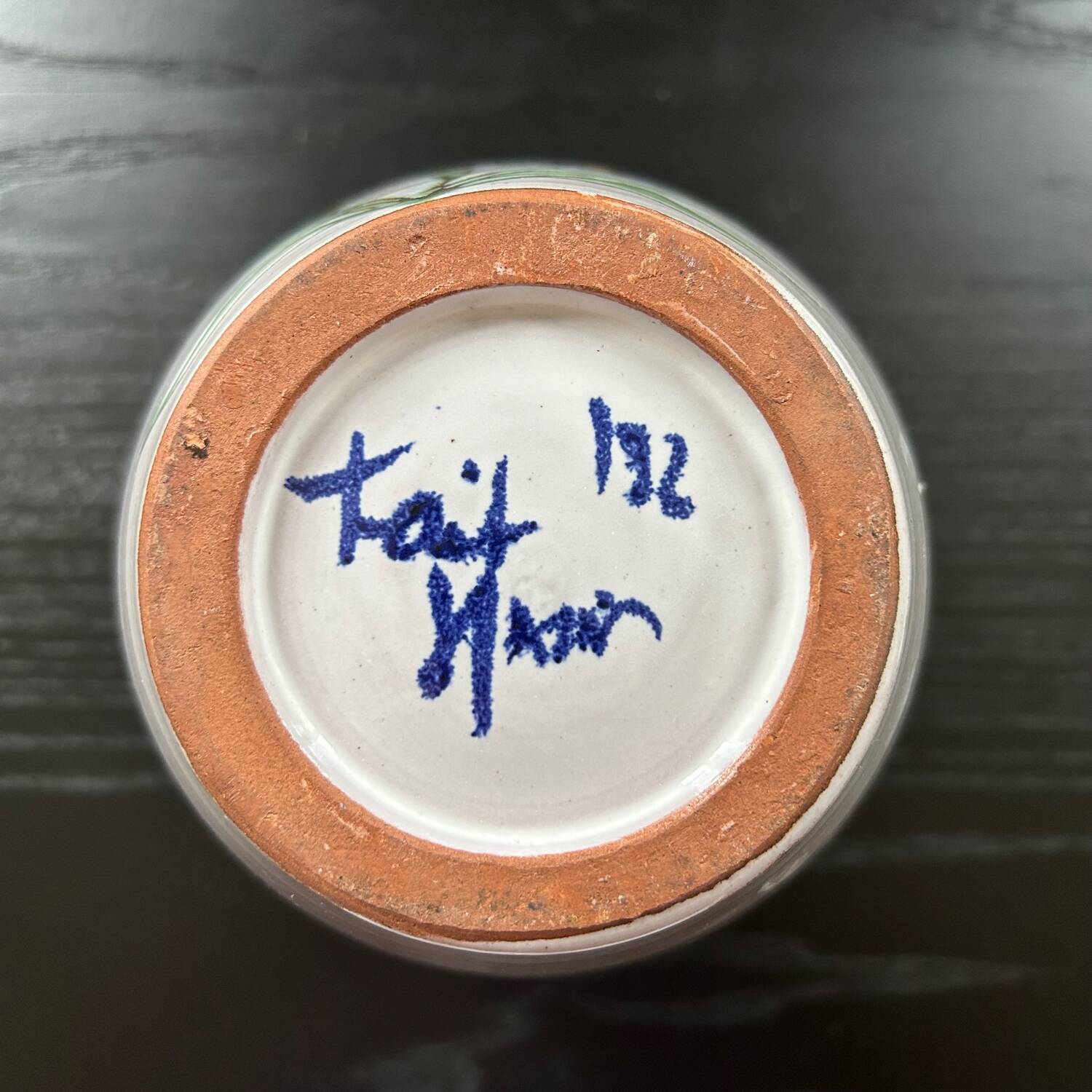 Vase with flowers and iris decor