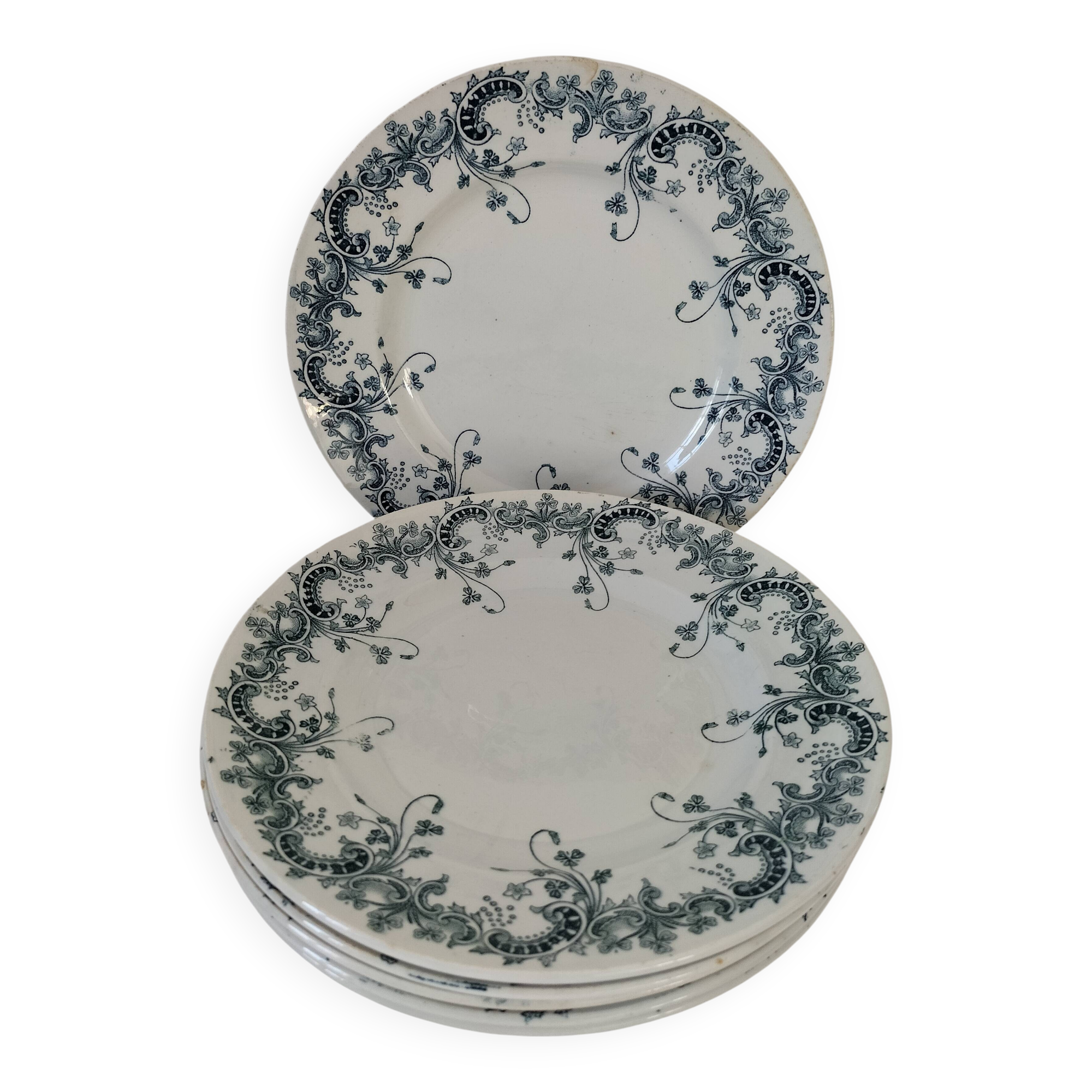 6 Saint-Amand Hamage ironstone plates – Byzantine decor