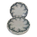 6 assiettes terre de fer Saint-Amand Hamage – décor Byzantin