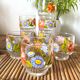 Verres vintage fleuris Arcoroc