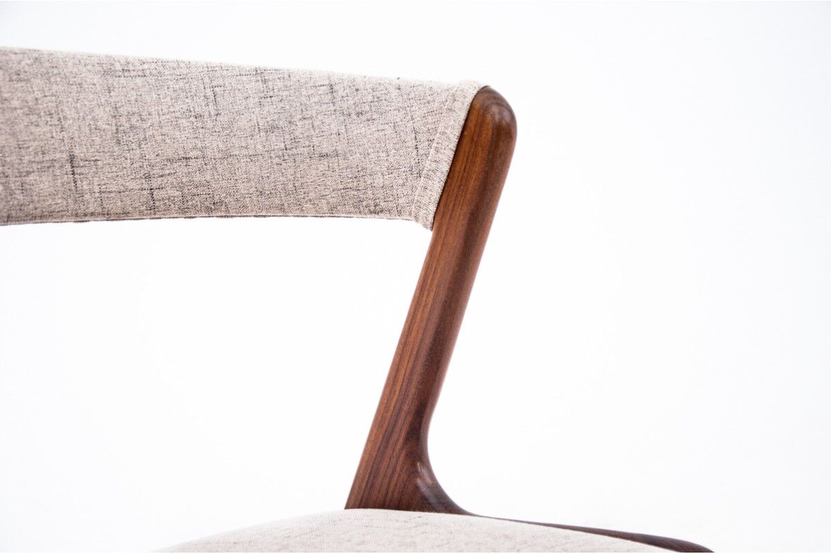 Ensemble de six chaises t21 fire model, korup stolefabrik, années 1960