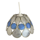 Suspension en nacre bicolore et laiton 