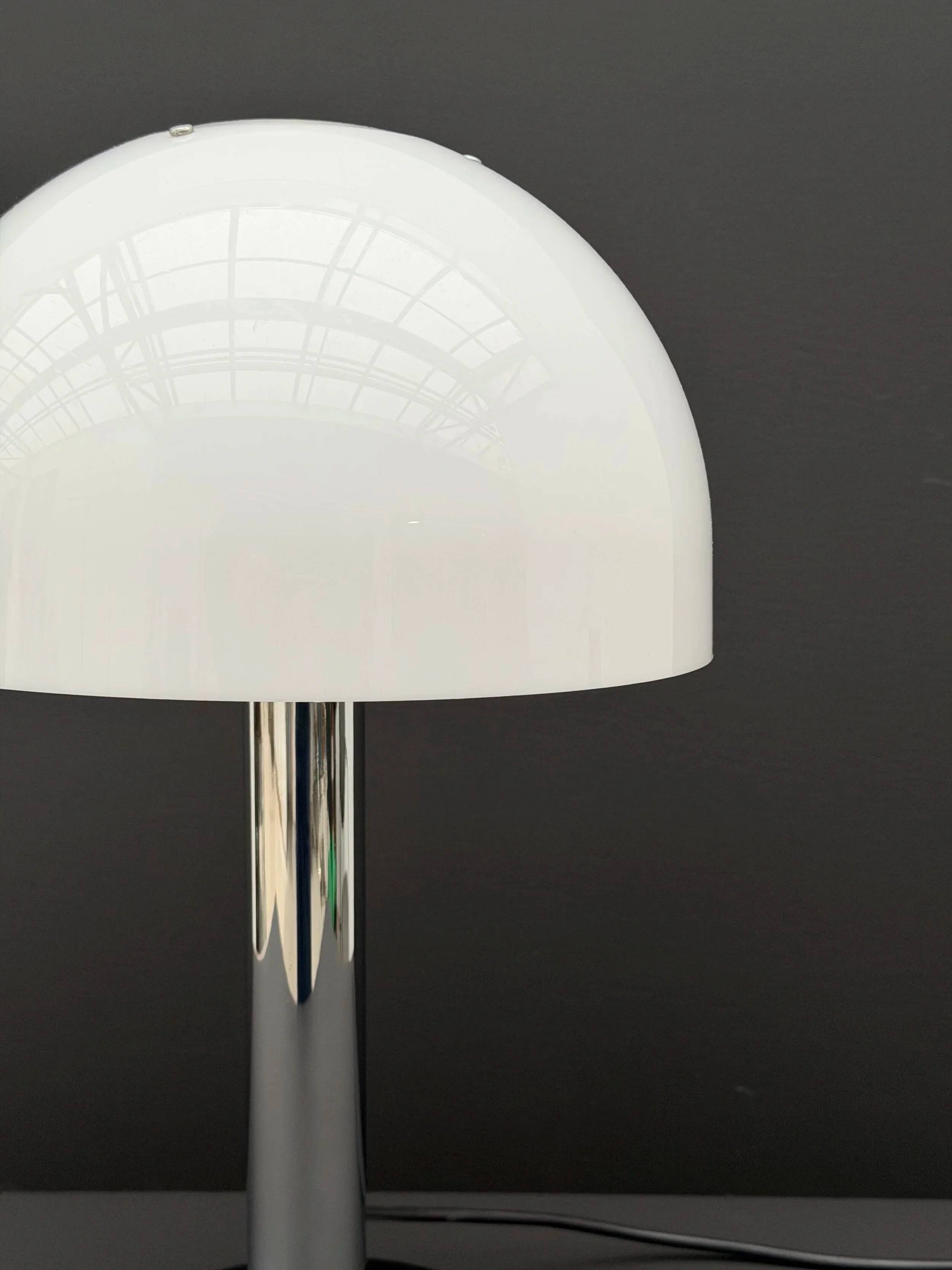 Chrome mushroom lamp, 1970