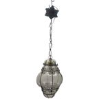 Wrought Iron Murano Glass Light Pendant 1950’s