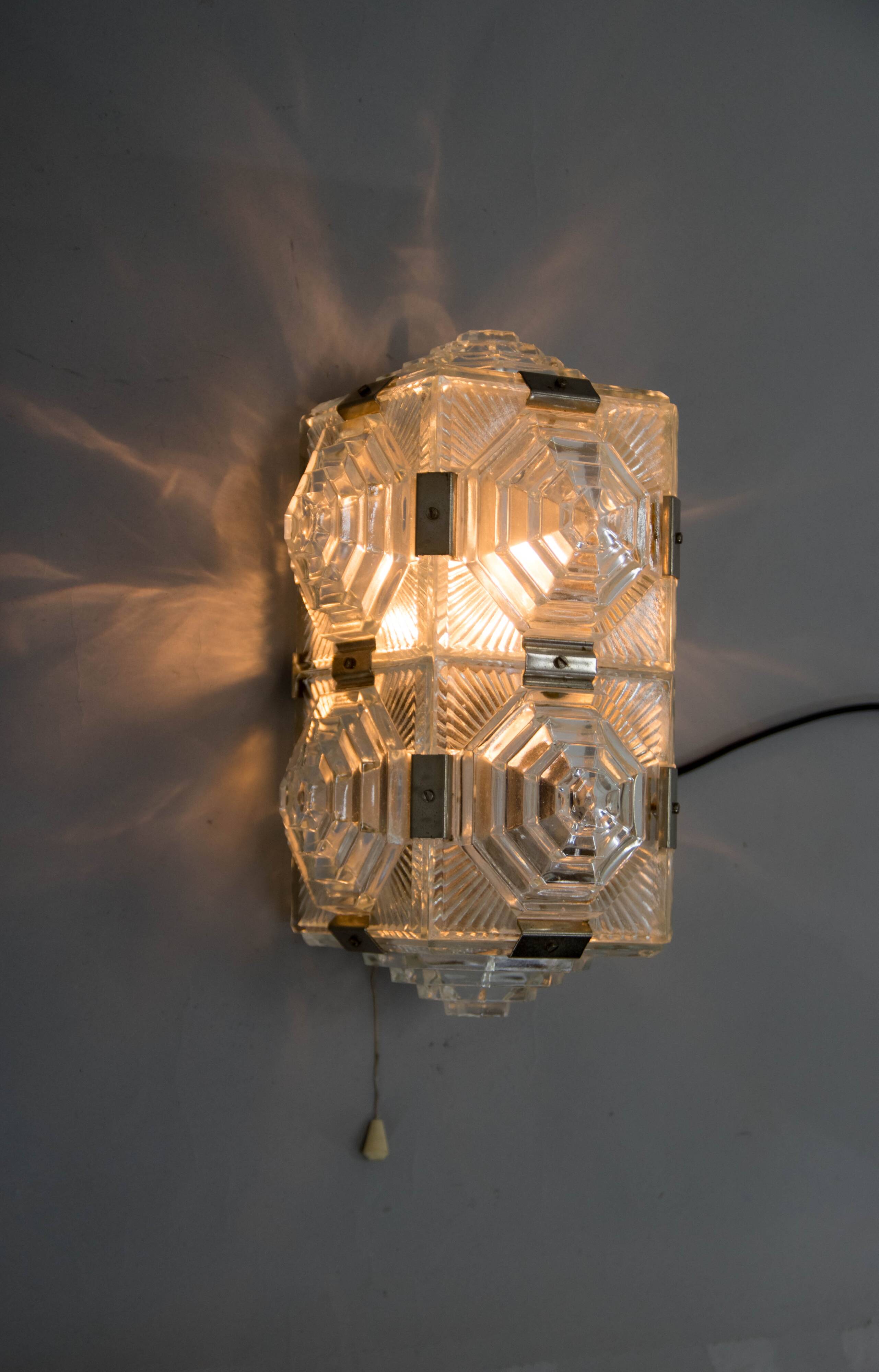 Brutalist Wall Light by Bejvl for Kamenicky Senov, 1970s