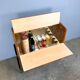 Rolling bar cabinet with interior mirrors, walnut, 60s, vintage